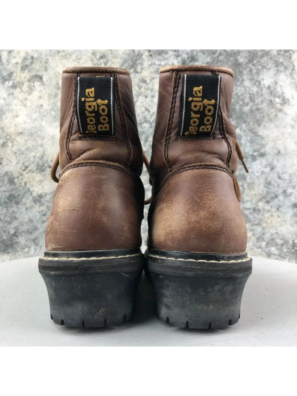 Georgia Boot Kid's 4.5M Brown Waterproof Leather Steel Shank Logger Boots FAIR